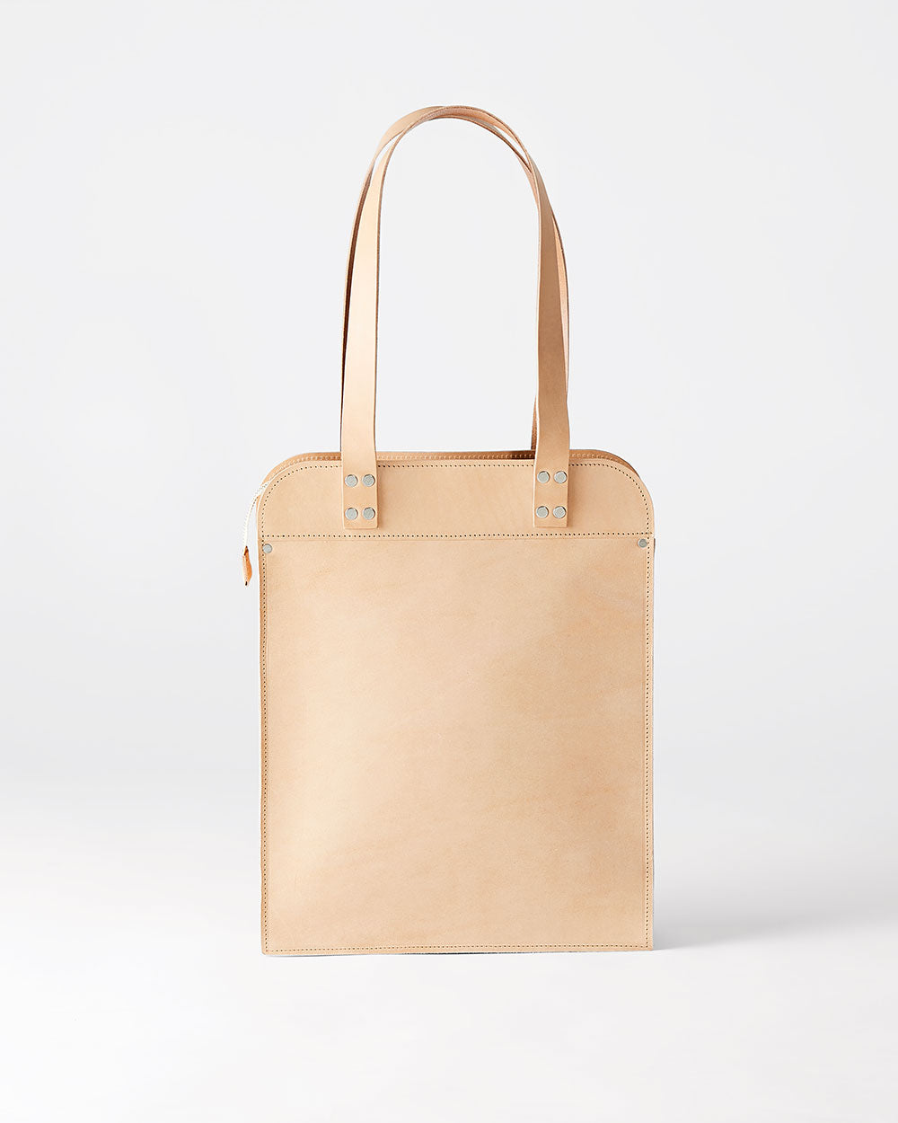 Näver Big Shoulder Bag i Naturläder