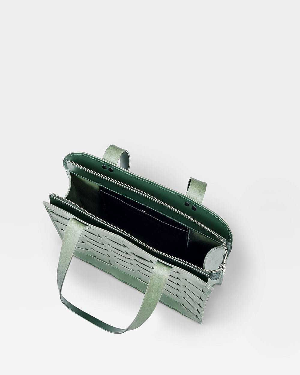 Näver Big Shoulder Bag in Green leather