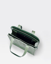 Näver Big Shoulder Bag in Green leather