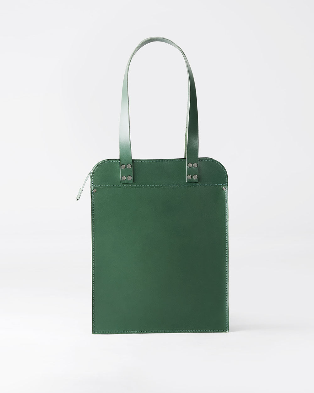 Näver Big Shoulder Bag in Green leather