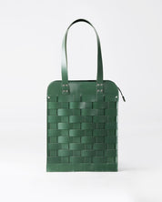 Näver Big Shoulder Bag in Green leather