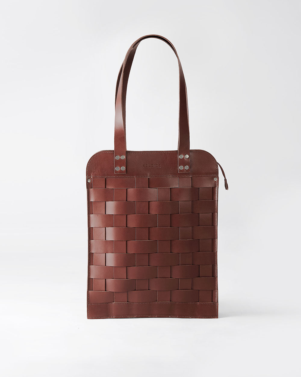 Näver Big Shoulder Bag i Brick läder