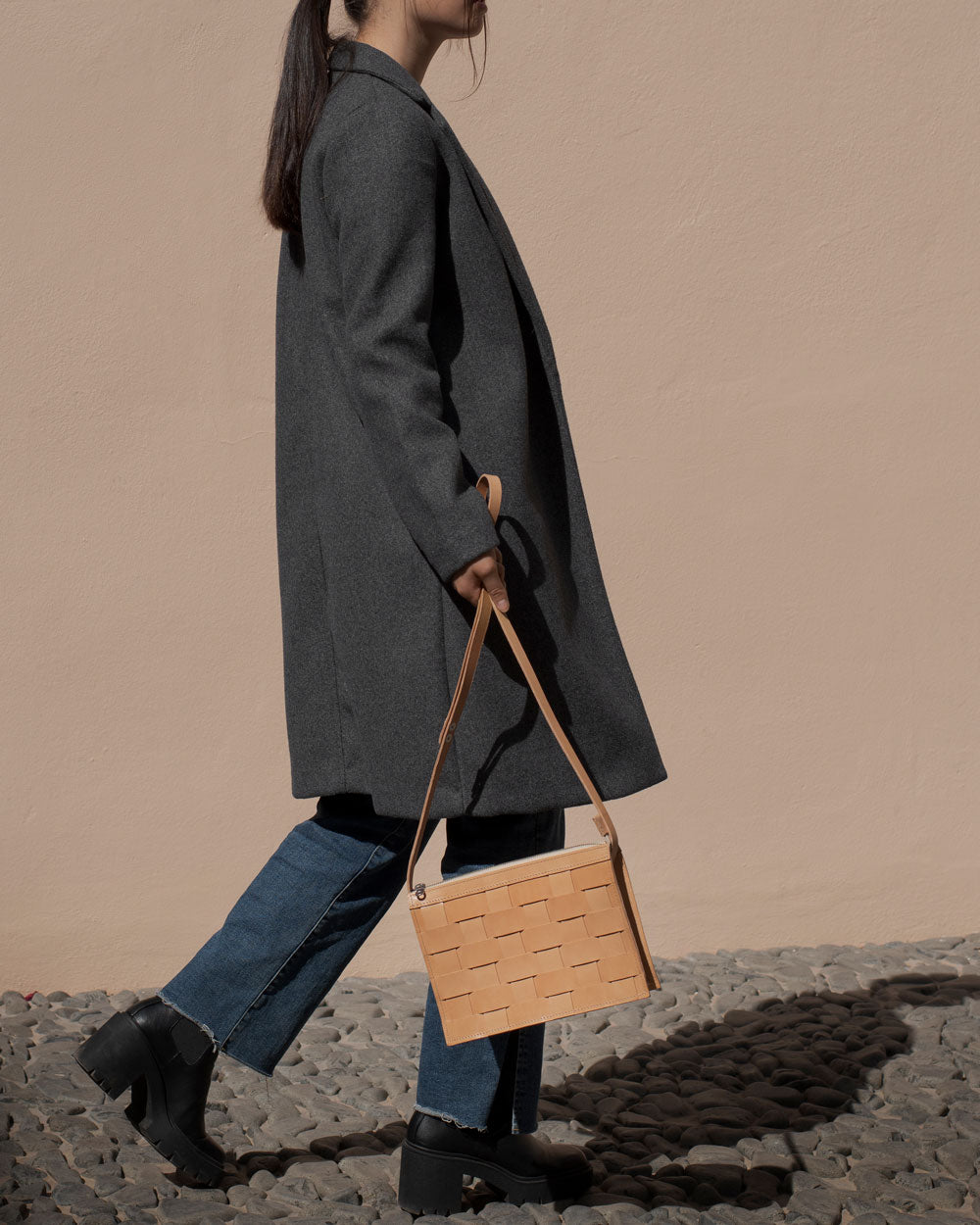 Näver Small Shoulder Bag in Natural leather