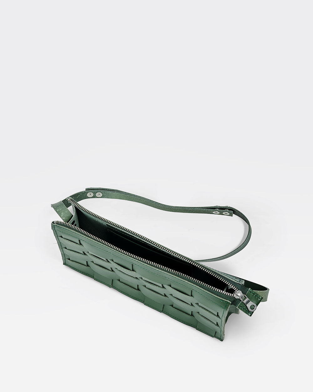 Näver Small Shoulder Bag in Green leather