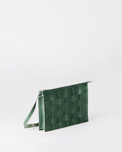 Näver Small Shoulder Bag in Green leather