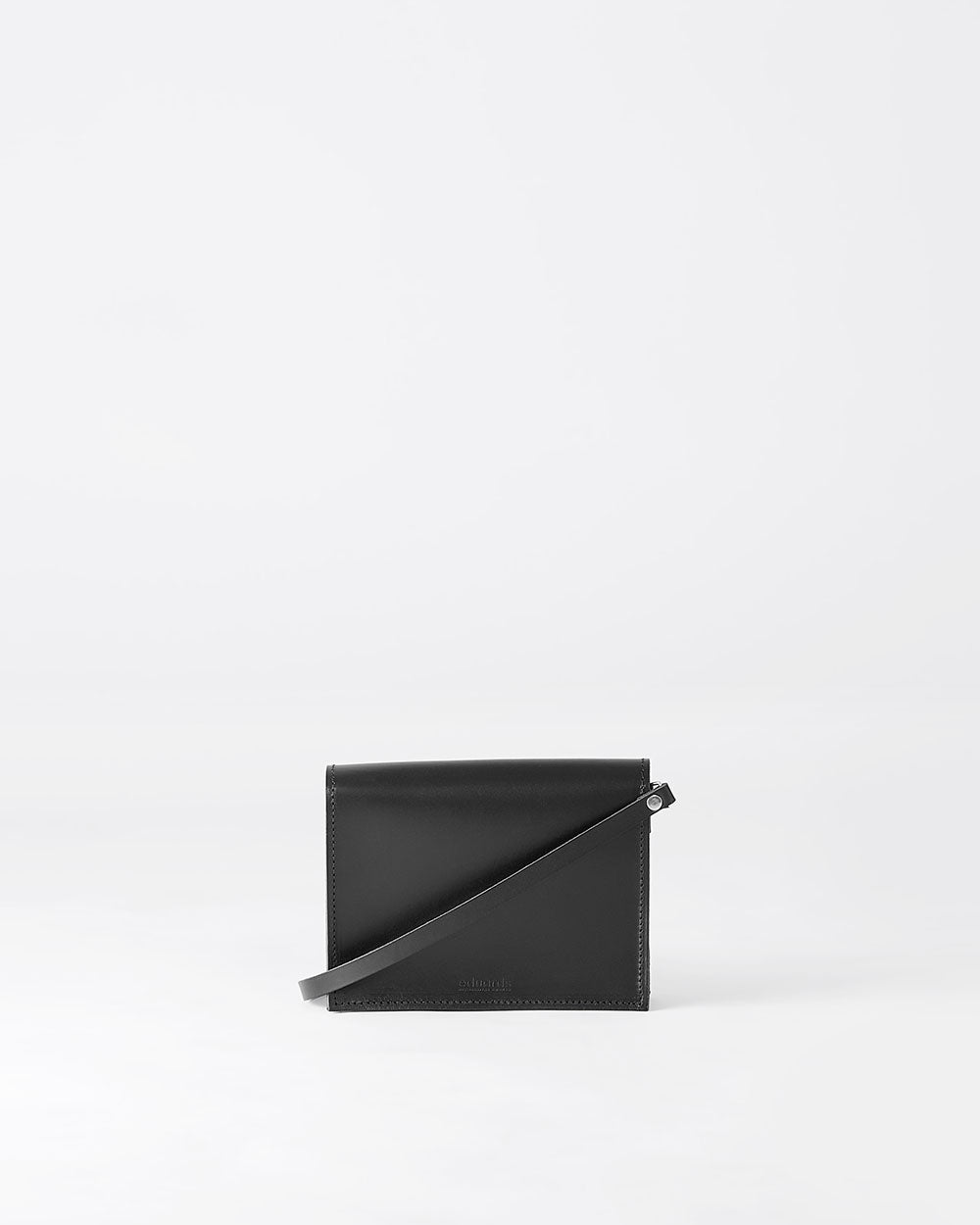 Näver Mini Shoulder Bag in Black leather