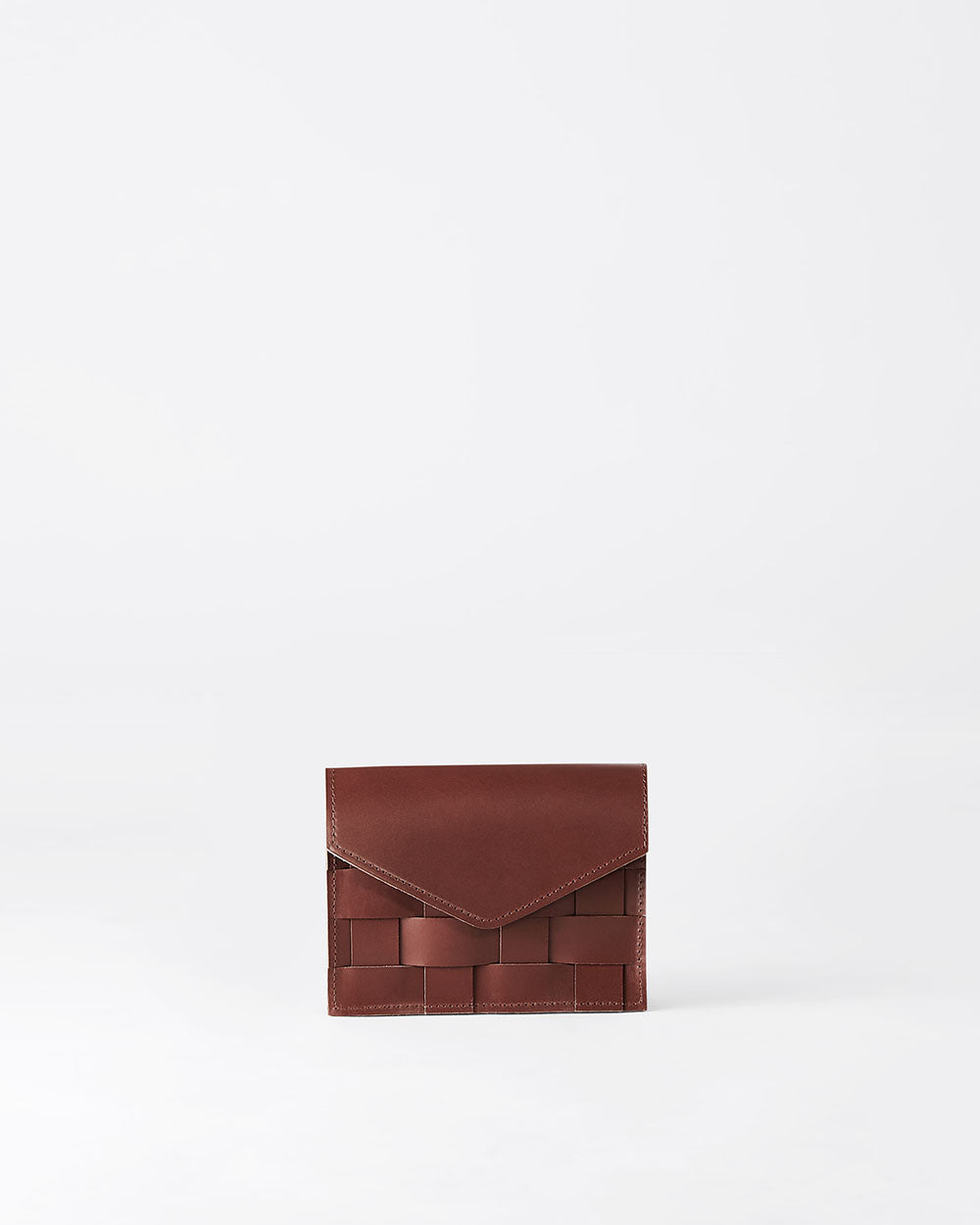 Näver Mini Shoulder Bag i Tegelrött läder "Brick"