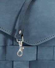 Näver Mini Shoulder Bag In Oily Navy Nubuck leather