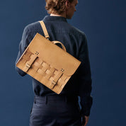 Näver Backpack / Shoulder Bag in Natural leather