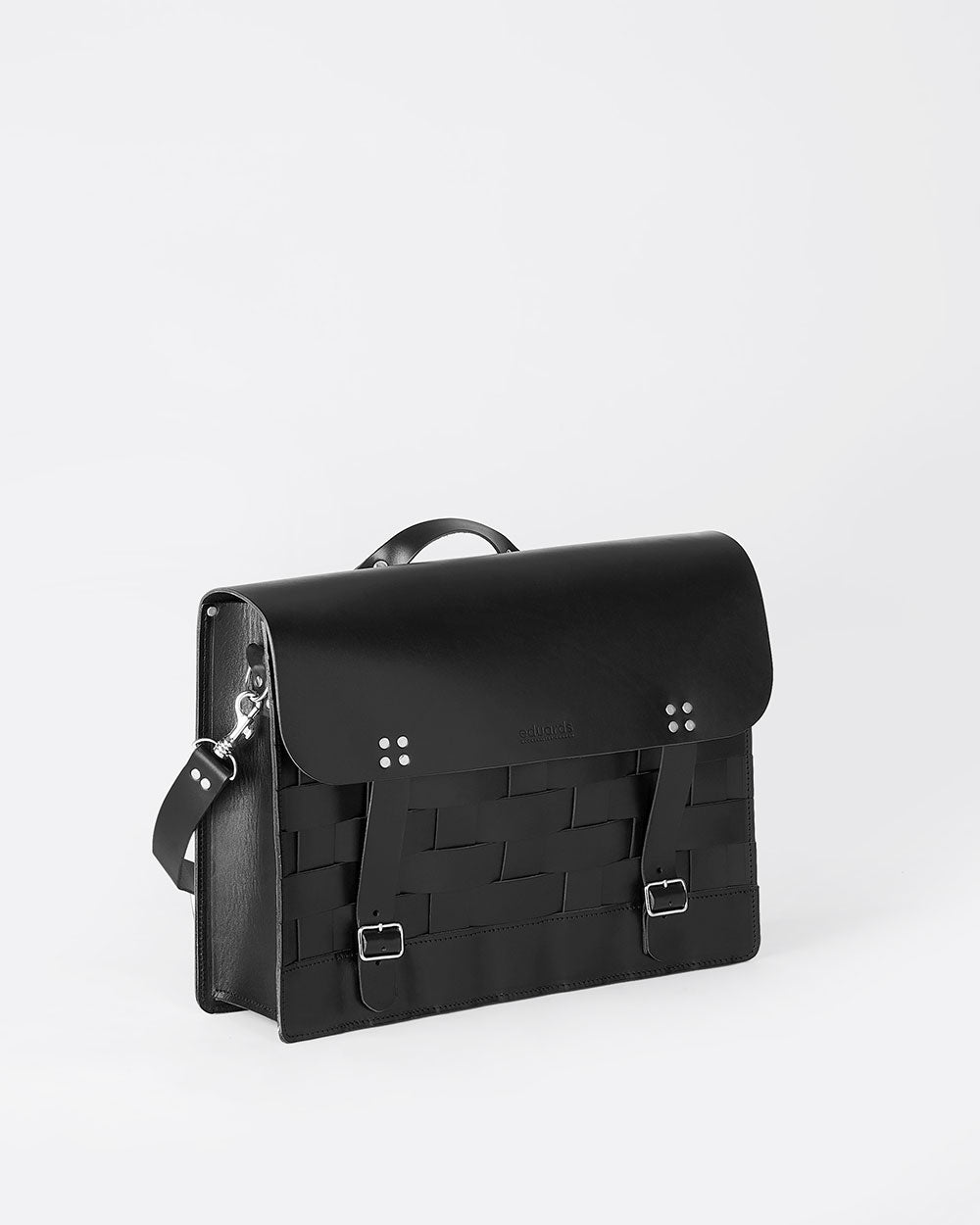 Näver Backpack / Shoulder Bag in Black leather