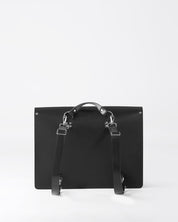 Näver Backpack / Shoulder Bag in Black leather