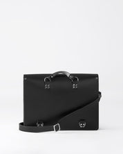 Näver Backpack / Shoulder Bag in Black leather