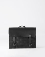 Näver Backpack / Shoulder Bag in Black leather