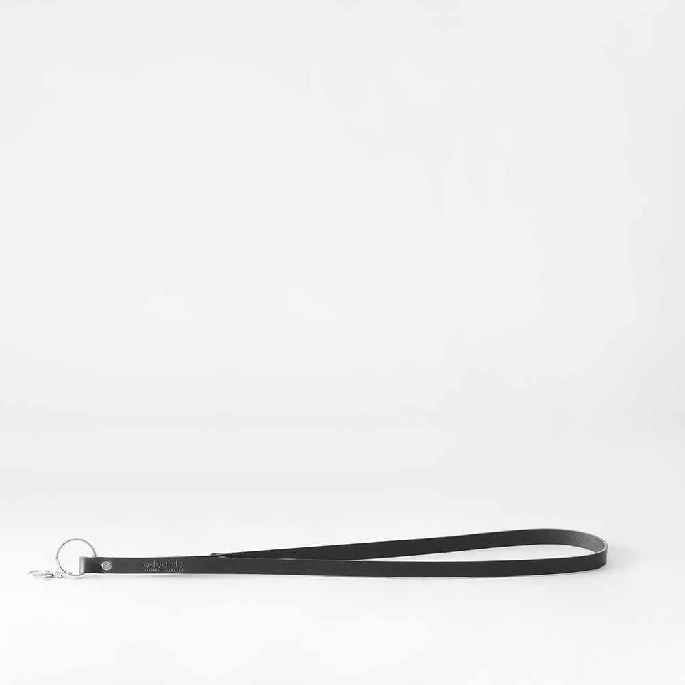 Björk Long Keystrap in Black leather