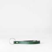 Björk Short Keystrap in Green leather