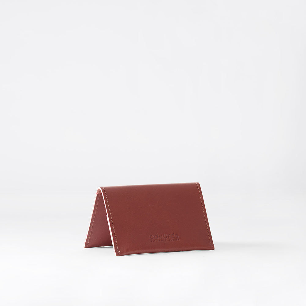 Björk Pocket Cardholder in Burgundy leather