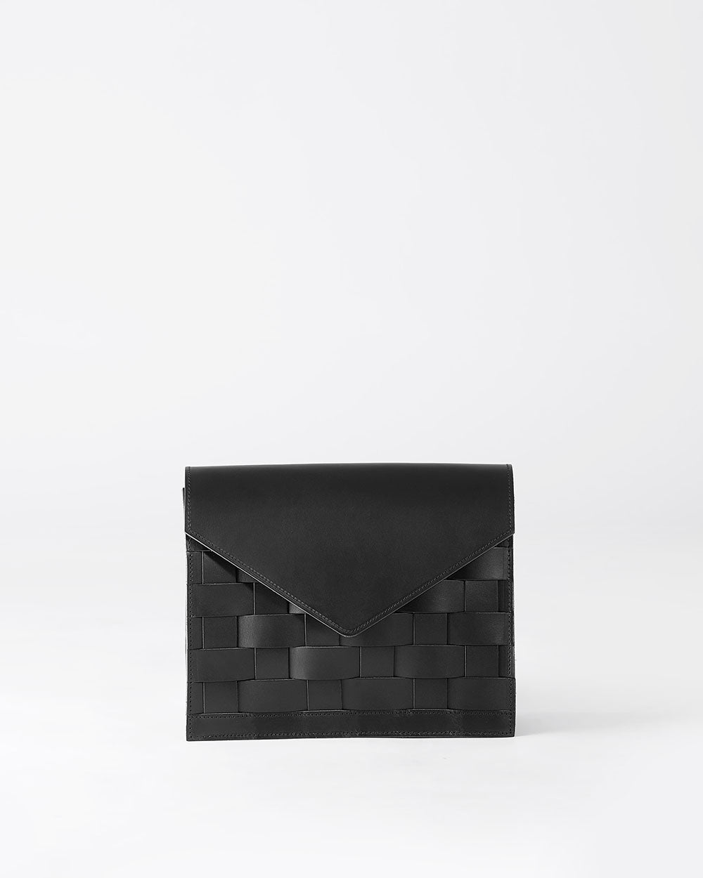 Näver Duo Shoulder Bag in Black leather