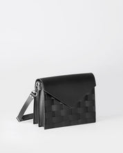 Näver Duo Shoulder Bag in Black leather