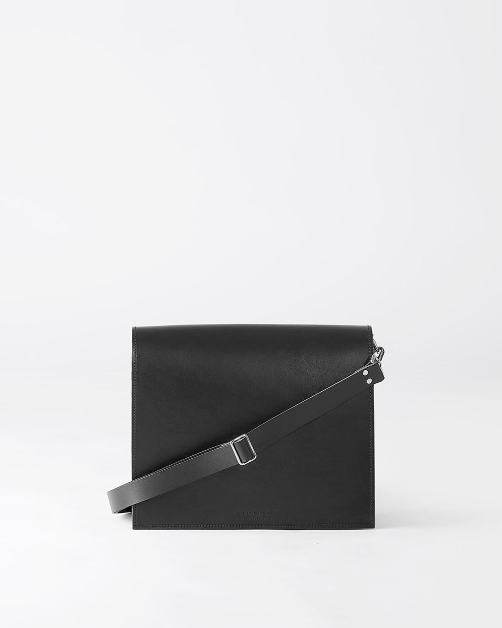 Näver Duo Shoulder Bag i Svart läder