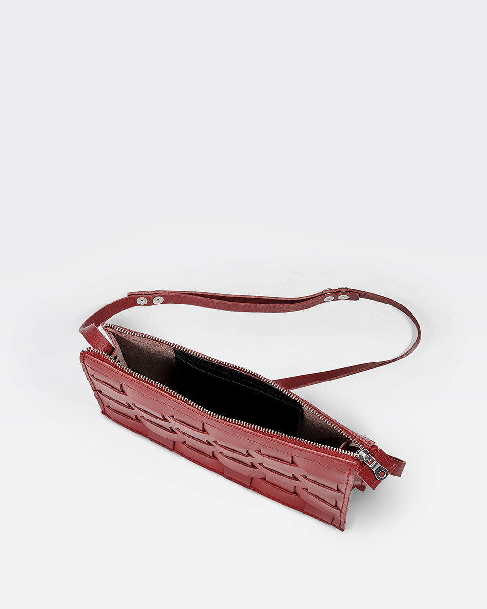 Näver Small Shoulder Bag In Red leather