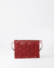 Näver Small Shoulder Bag In Red leather