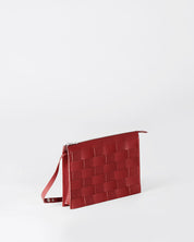 Näver Small Shoulder Bag In Red leather