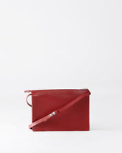 Näver Small Shoulder Bag In Red leather