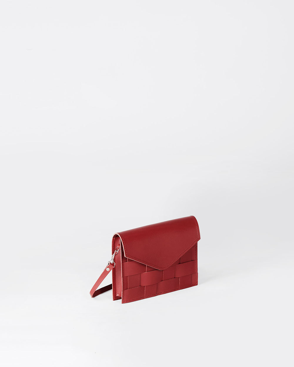 Näver Mini Shoulder Bag in Red leather