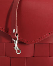 Näver Mini Shoulder Bag in Red leather