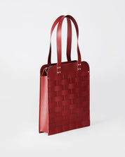 Näver Big Shoulder Bag in Red leather