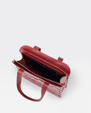 Näver Big Shoulder Bag in Red leather