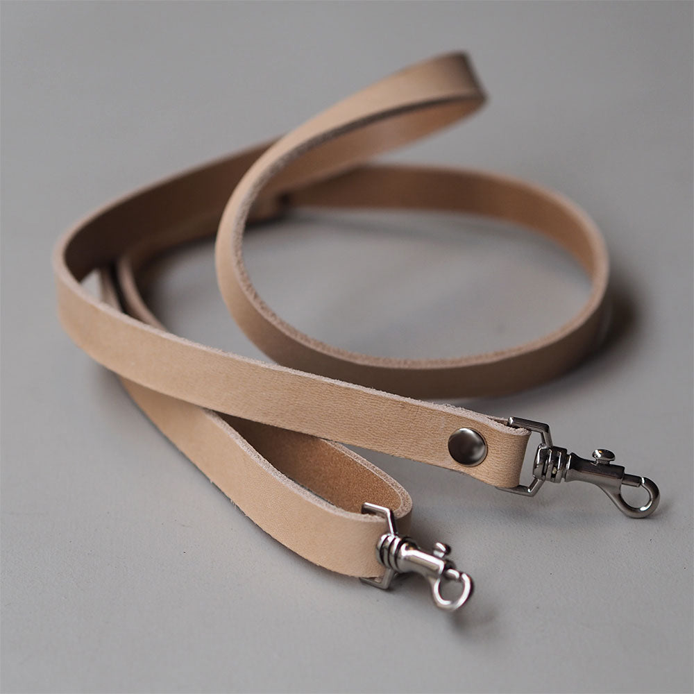 Mini Shoulder Strap in Natural leather