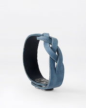 Braid Bracelet i Oily Navy Nubuckläder