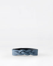 Braid Bracelet i Oily Navy Nubuckläder