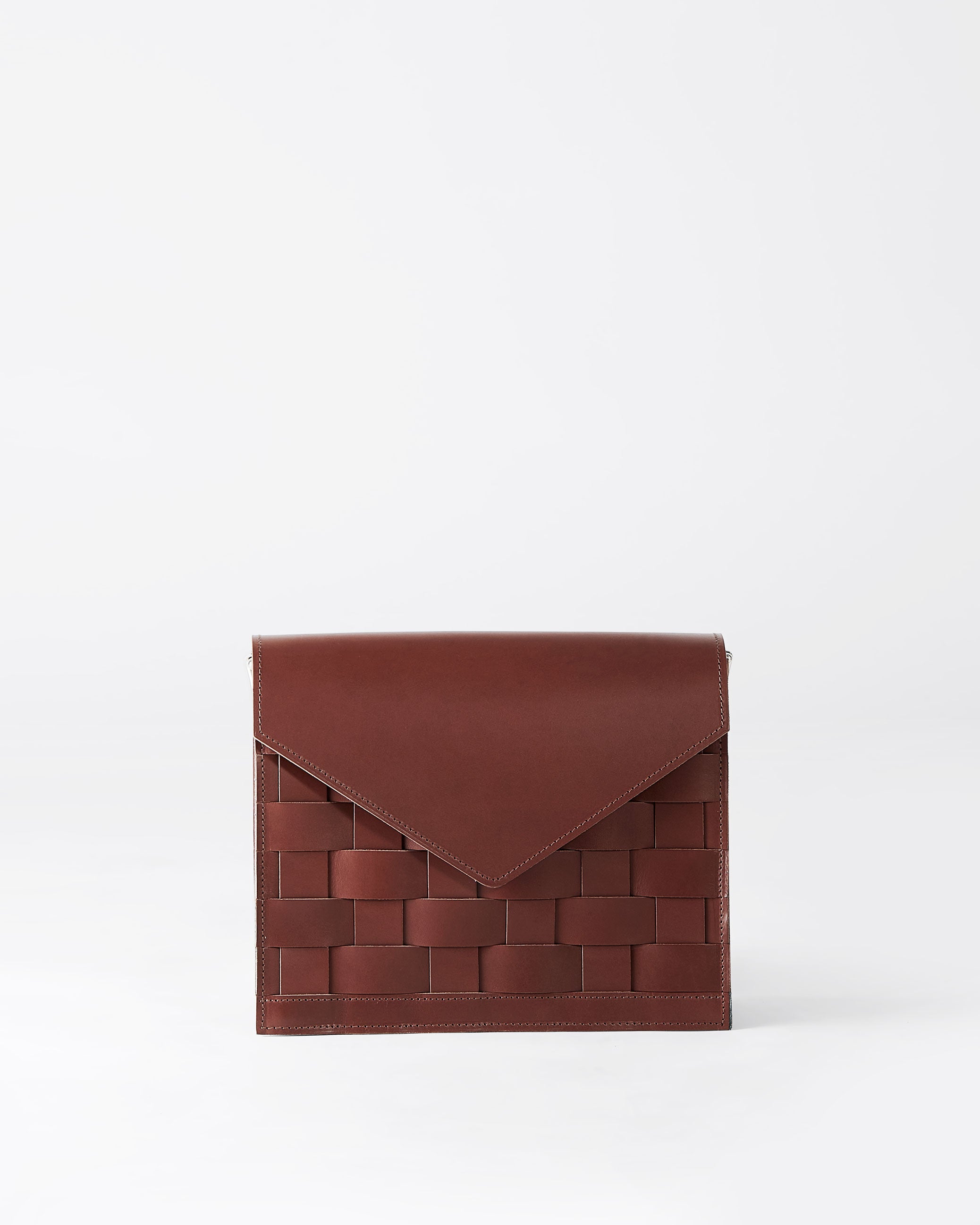 Näver Duo Shoulder Bag i Tegelrött läder "Brick"