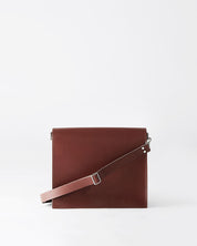 Näver Duo Shoulder Bag i Tegelrött läder "Brick"