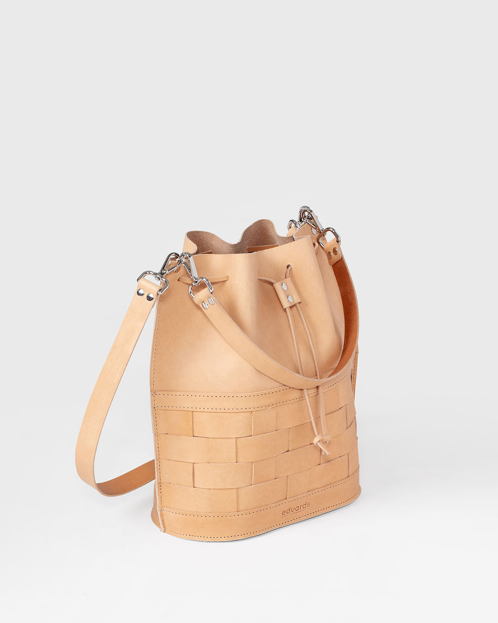 Näver Bucket Bag i Naturläder