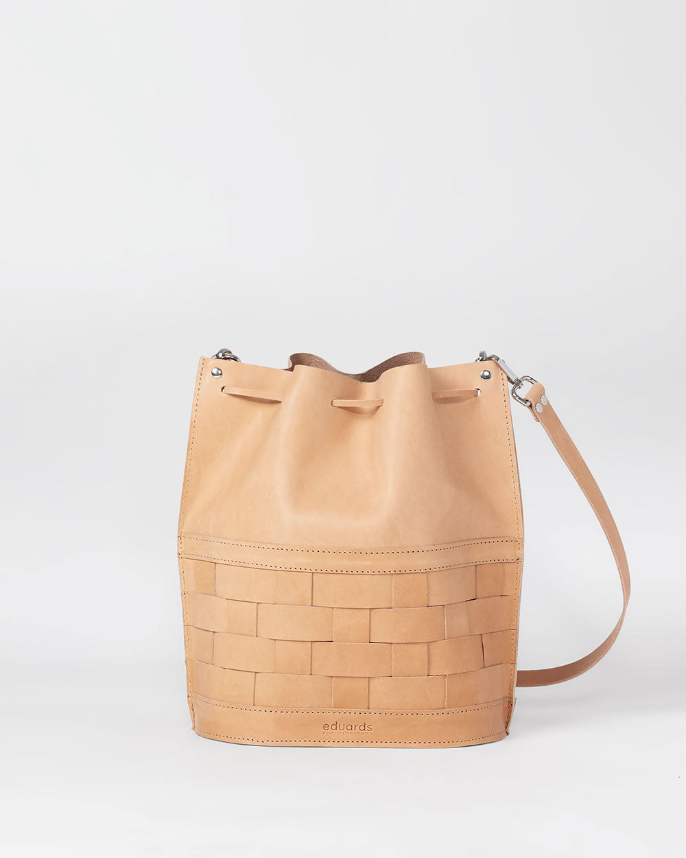 Näver Bucket Bag i Naturläder