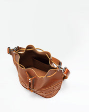 Näver Bucket Bag in Cognac leather