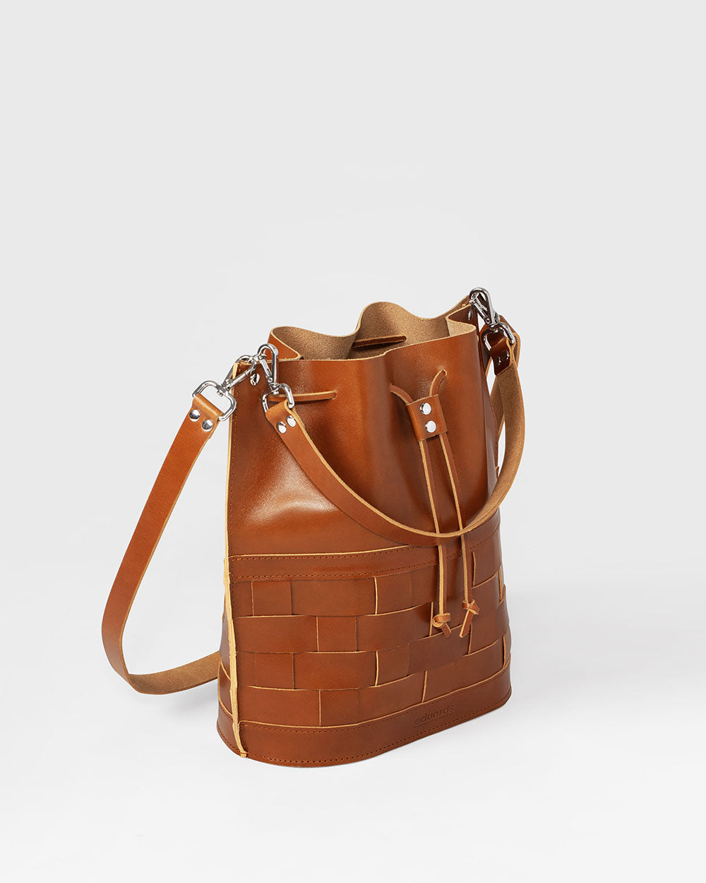 Näver Bucket Bag in Cognac leather