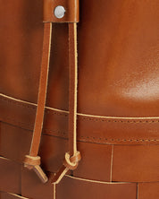 Näver Bucket Bag in Cognac leather