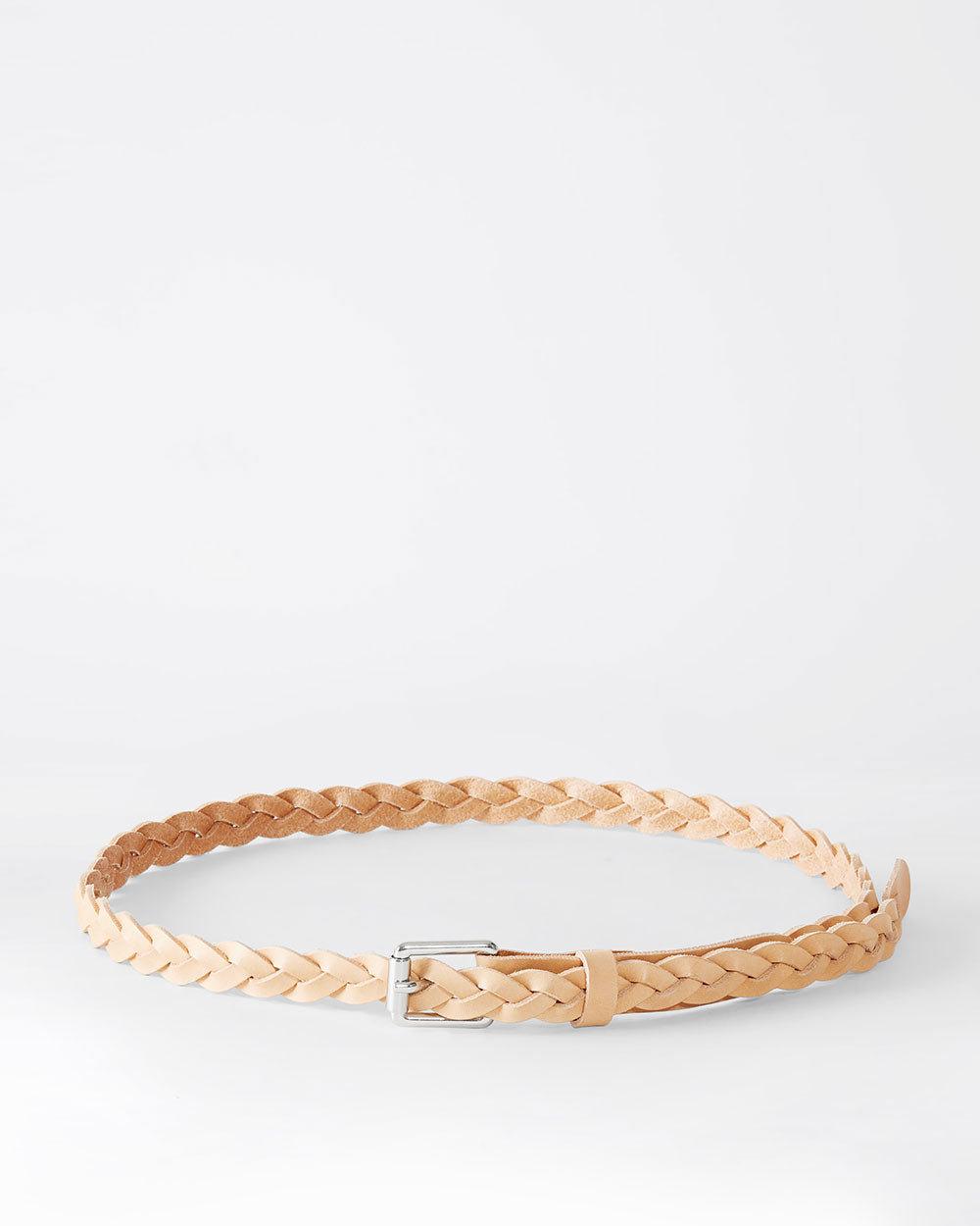 Braid Belt Short i Naturläder