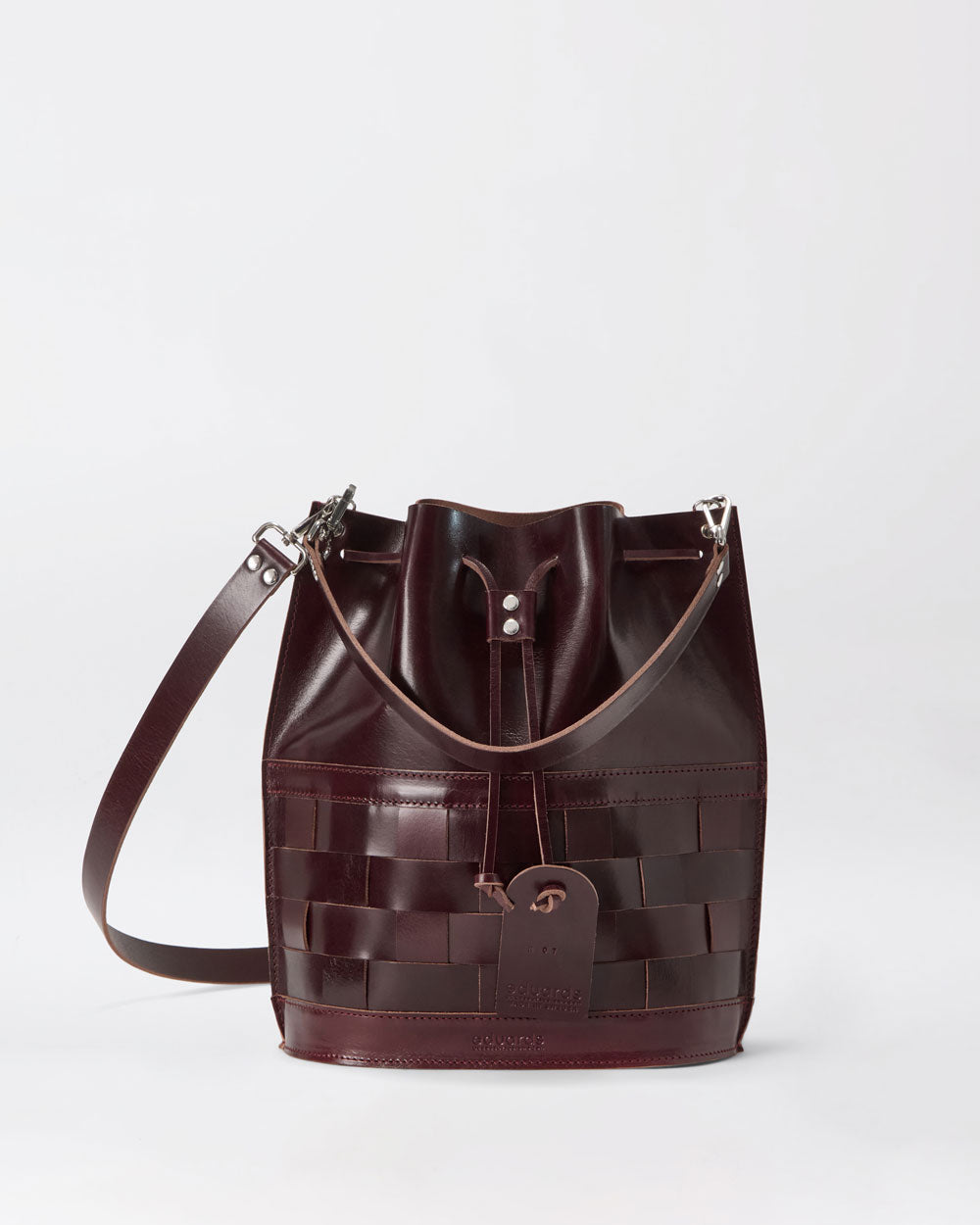 Näver Bucket Bag i Burgundy läder - Limited Edition