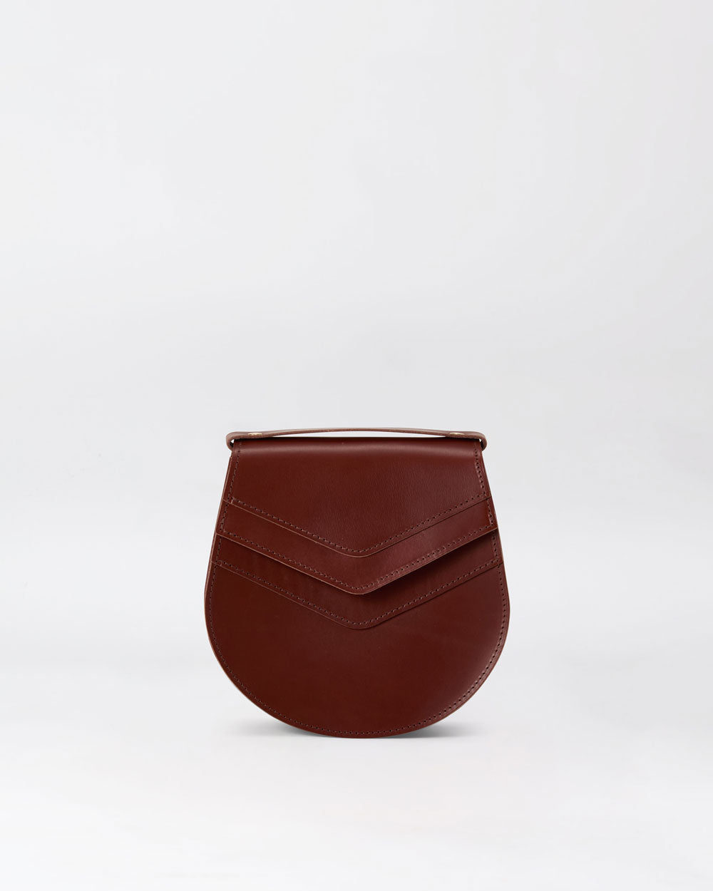 Skiffer Arc Shoulder Bag in Brick leather