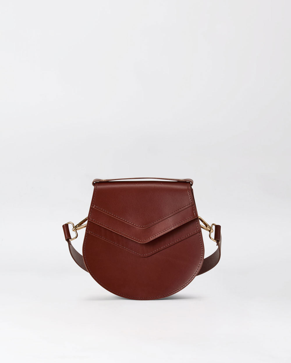 Skiffer Arc Shoulder Bag in Brick leather