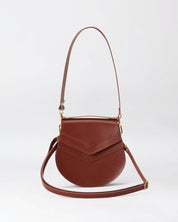 Skiffer Arc Shoulder Bag in Brick leather