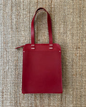 EVERGREENS BRE // NÄVER BIG SHOULDER BAG IN ROTEM LEDER
