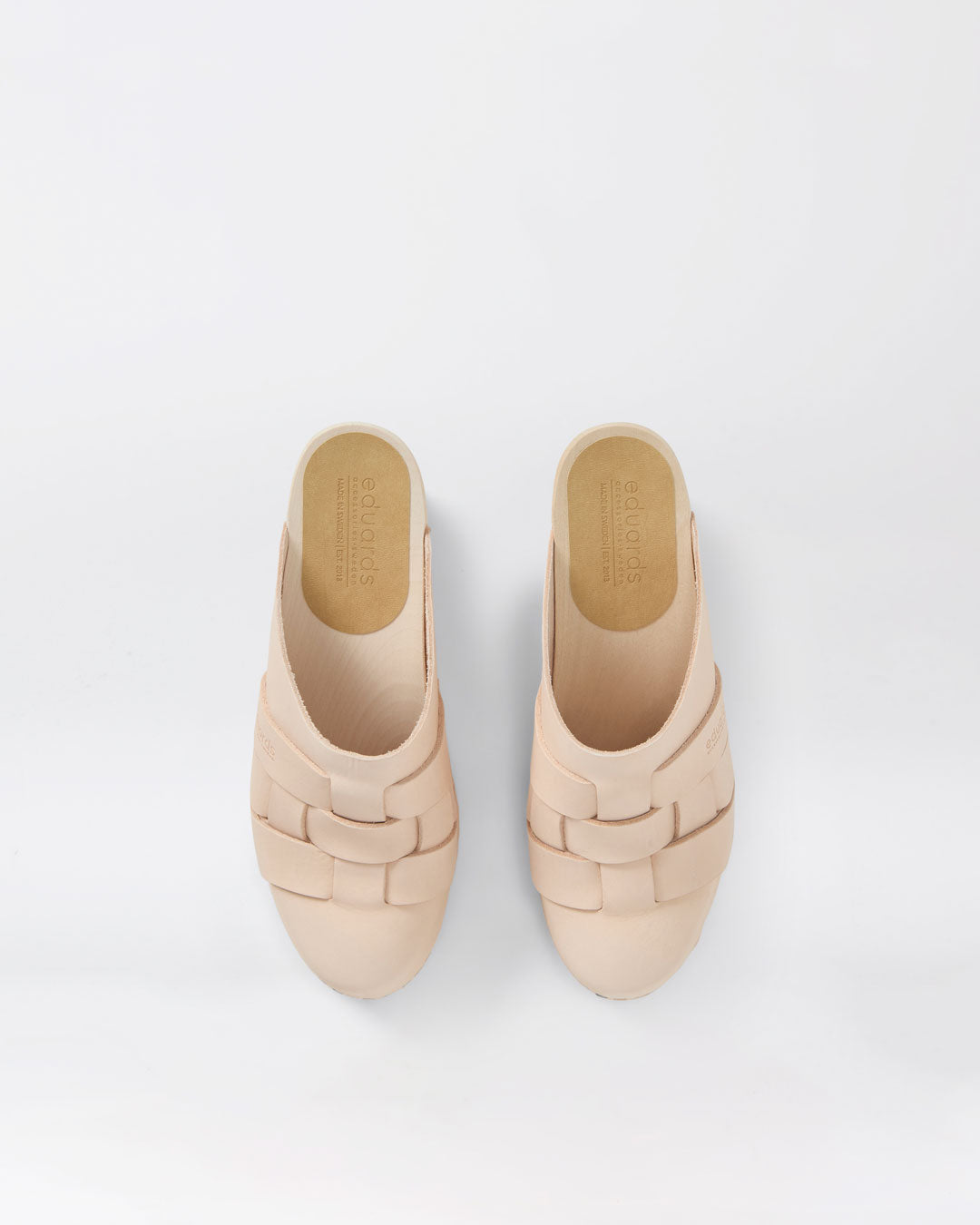 Näver Clog High in Naturleder