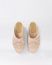 Näver Clog Low in Natural Leather