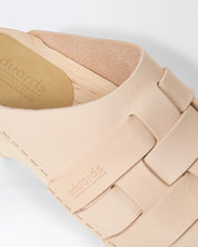 Näver Clog Low in Natural Leather